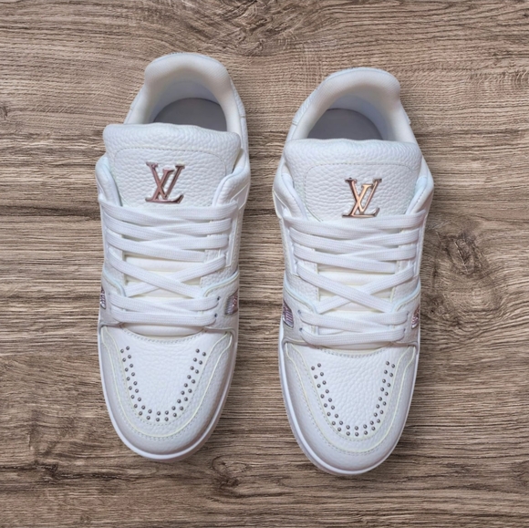 DS Louis Vuitton LV Trainer White Calf Leather - EU 42 (US 9) - 1ADDBY - Picture 4 of 6